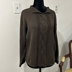 Elegant Chocolate Brown Women's Sweater